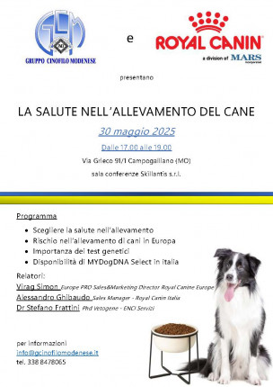 Incontro con Royal Canin: la salute nell'allevamento del cane
